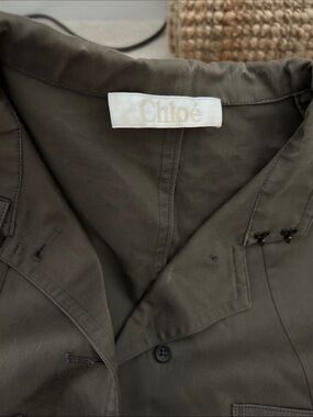 Chloé Olive Green Jacket and Shorts Set
